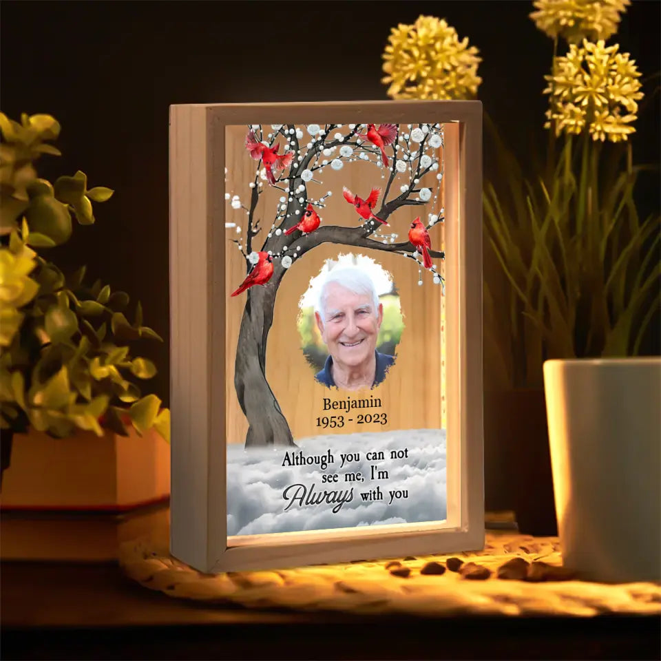 I Am Always With You - Personalized Custom Photo Frame Box - Memorial Gift For Family Members