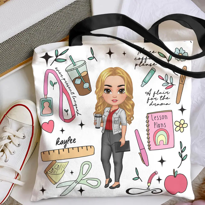 Teacher Stuff - Personalized Custom Tote Bag - Teacher's Day, Appreciation Gift For Teacher