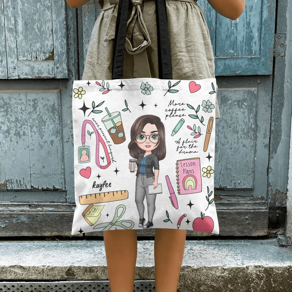 Teacher Stuff - Personalized Custom Tote Bag - Teacher's Day, Appreciation Gift For Teacher