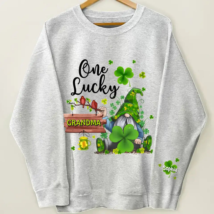 One Lucky Nana - Personalized Custom Sweatshirt - Mother's Day Gift For Grandma, Mom, Family Members
