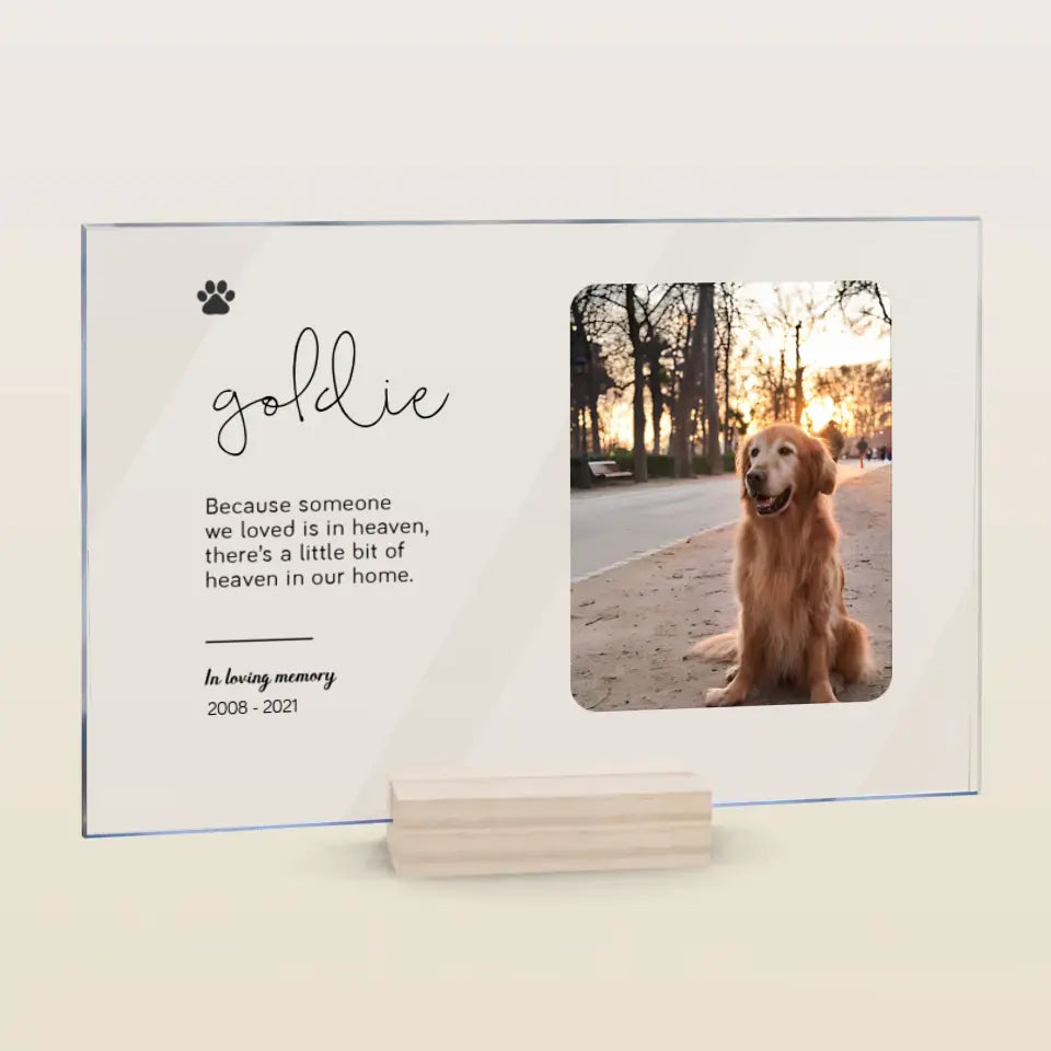 Pet Memorial - Personalized Custom Acrylic Plaque - Gift For Dog Lover, Pet Lover, Family