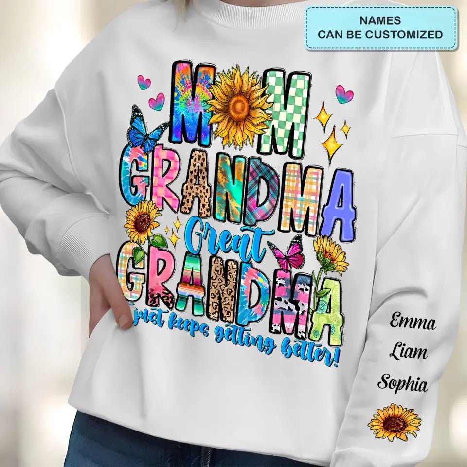 Mom Grandma Greatgrandma - Personalized Custom Sweatshirt - Mother's Day Gift For Grandma, Mom, Family Members