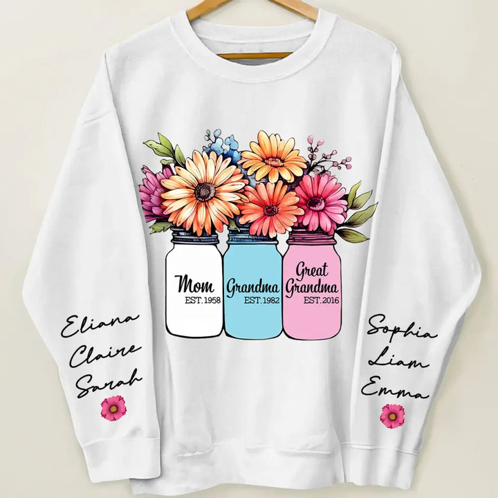 Mom Grandma Greatgrandma - Personalized Custom Sweatshirt - Mother's Day Gift For Grandma, Mom, Family Members