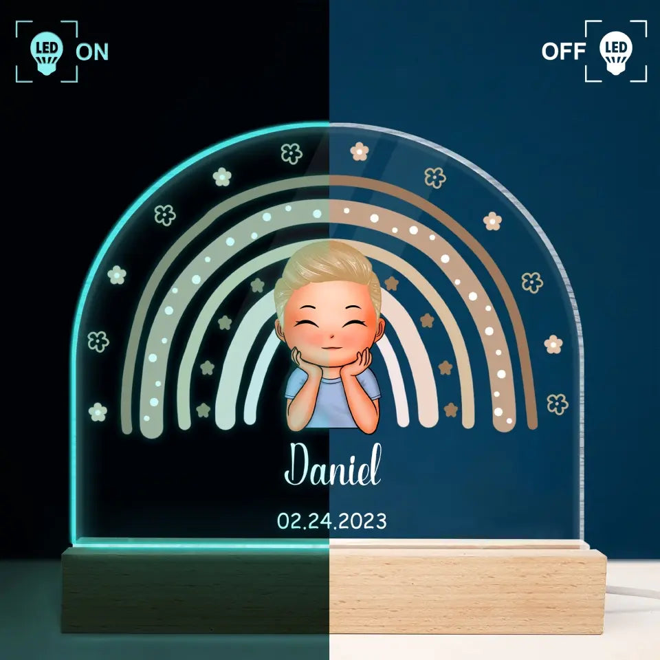 Kid Room Decor - Personalized Custom 3D Led Light - Gift For Family, Family Members