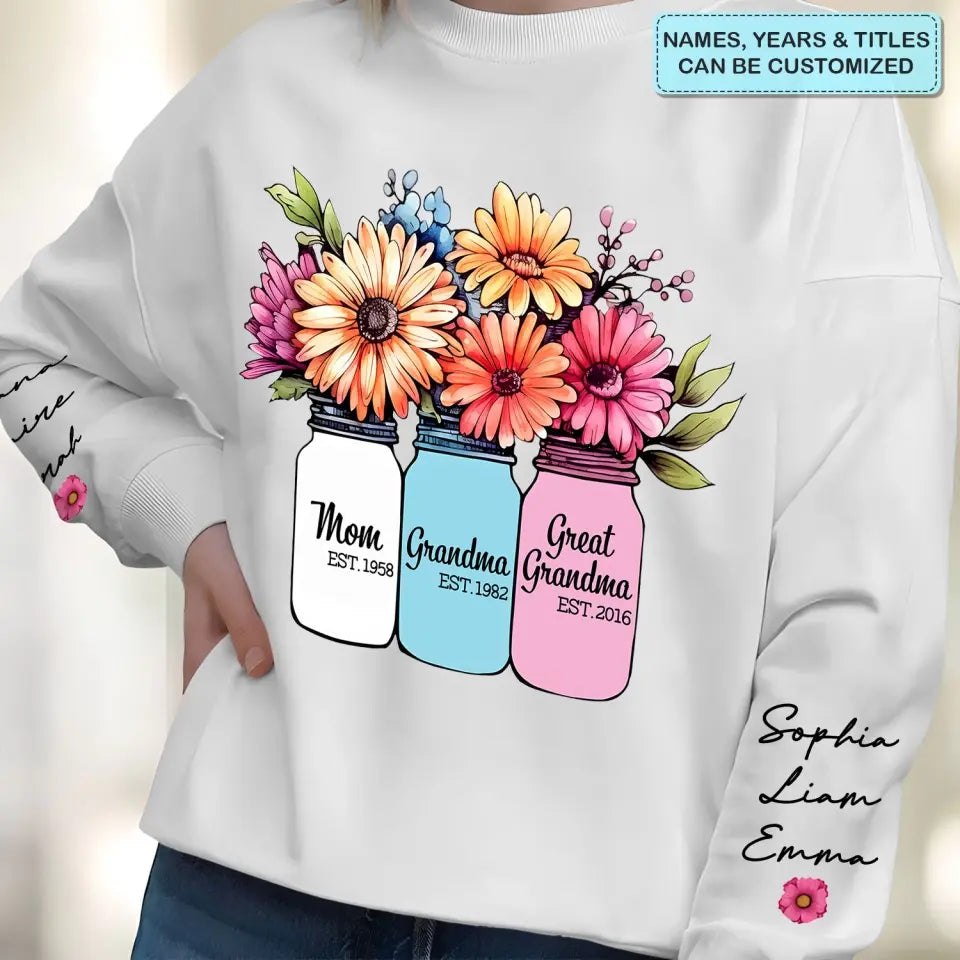 Mom Grandma Greatgrandma - Personalized Custom Sweatshirt - Mother's Day Gift For Grandma, Mom, Family Members