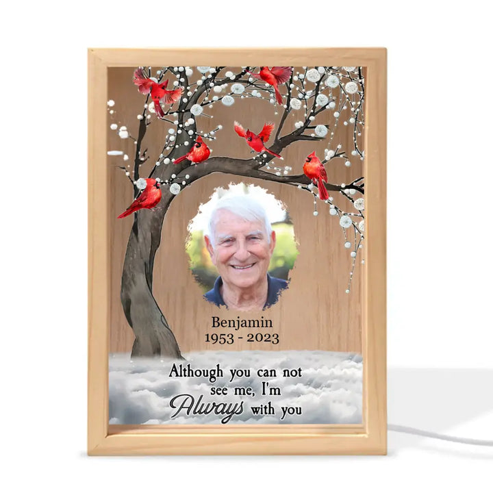 I Am Always With You - Personalized Custom Photo Frame Box - Memorial Gift For Family Members