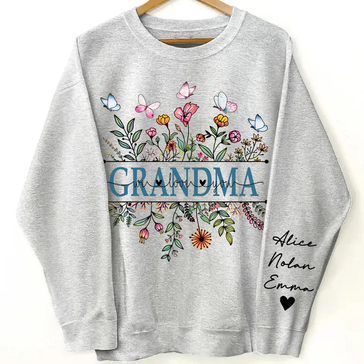 Grandma We Love You - Personalized Custom Sweatshirt - Mother's Day Gift For Grandma, Mom, Family Members