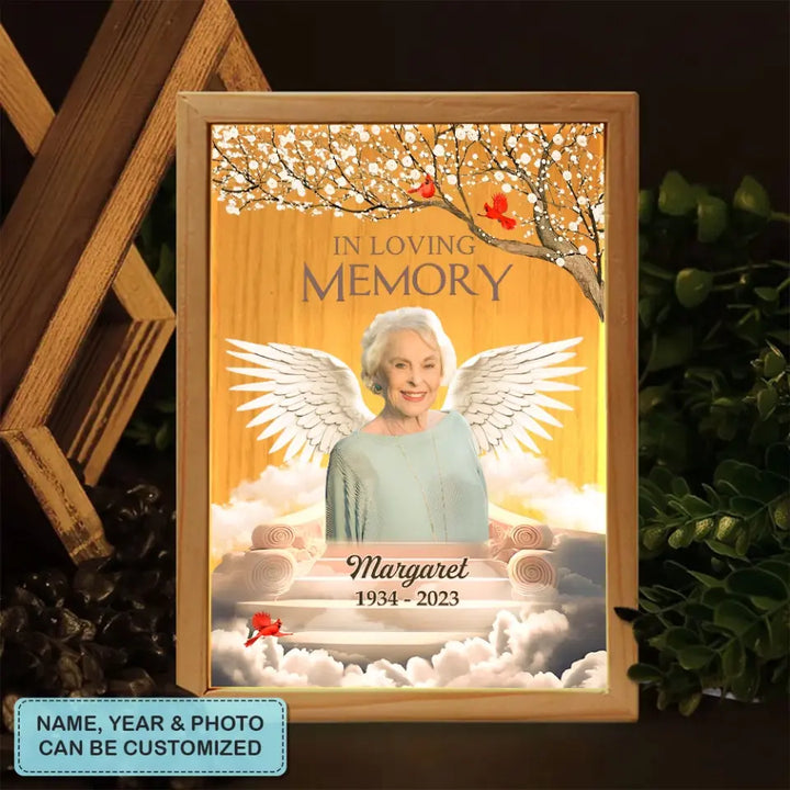 In Loving Memory - Personalized Custom Photo Frame Box - Memorial Gift For Family Members