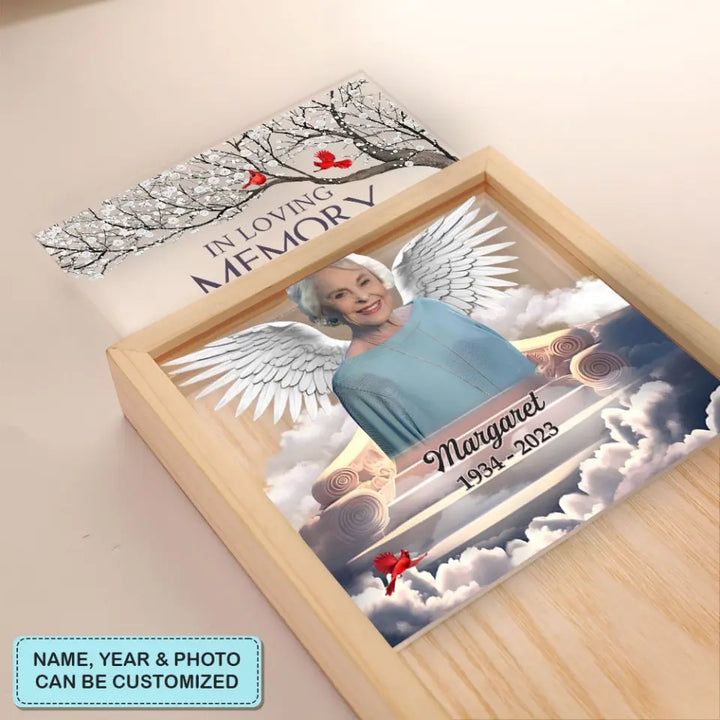 In Loving Memory - Personalized Custom Photo Frame Box - Memorial Gift For Family Members