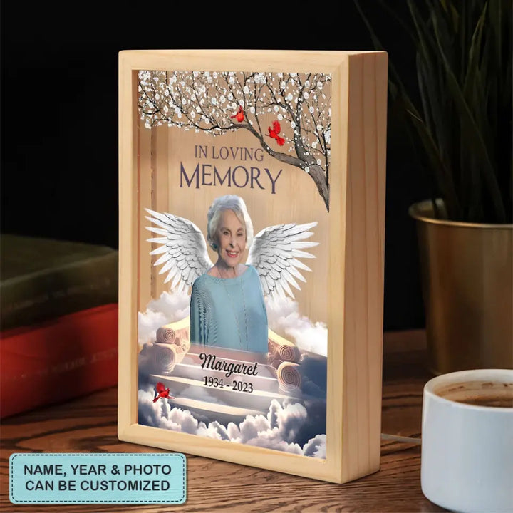 In Loving Memory - Personalized Custom Photo Frame Box - Memorial Gift For Family Members