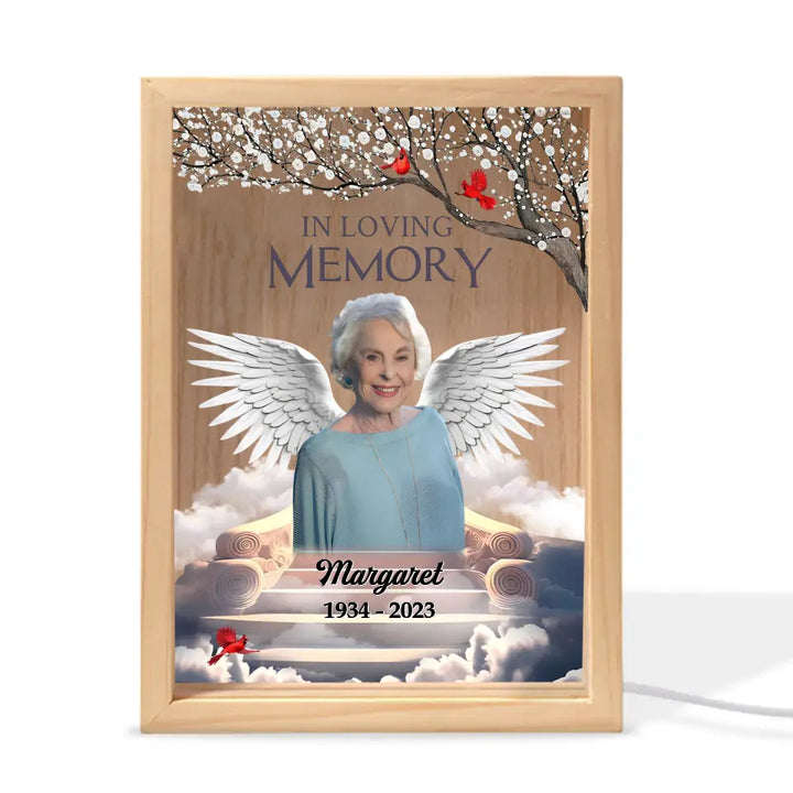 In Loving Memory - Personalized Custom Photo Frame Box - Memorial Gift For Family Members