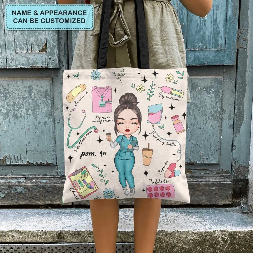 Doing Nurse Stuff - Personalized Custom Tote Bag - Nurse's Day, Appreciation Gift For Nurse