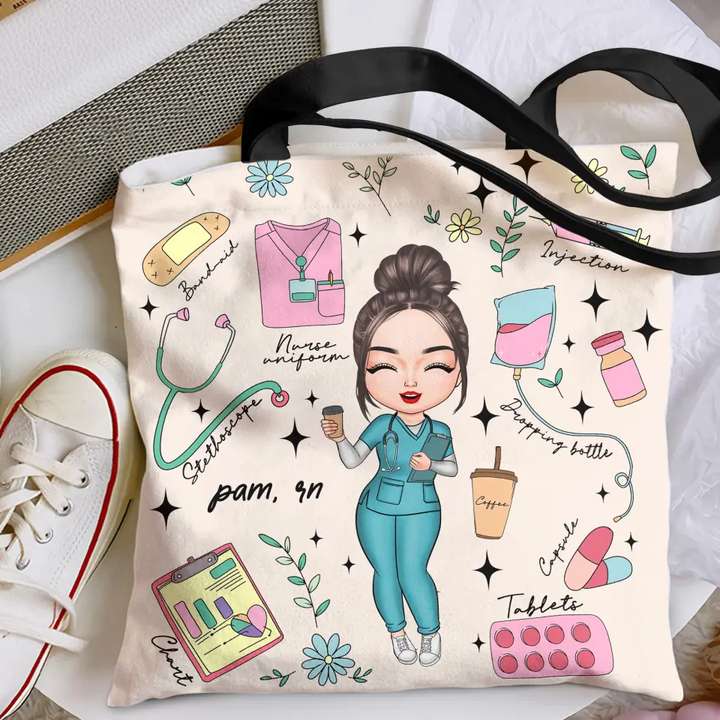 Doing Nurse Stuff - Personalized Custom Tote Bag - Nurse's Day, Appreciation Gift For Nurse