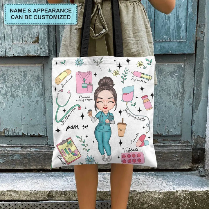 Doing Nurse Stuff - Personalized Custom Tote Bag - Nurse's Day, Appreciation Gift For Nurse