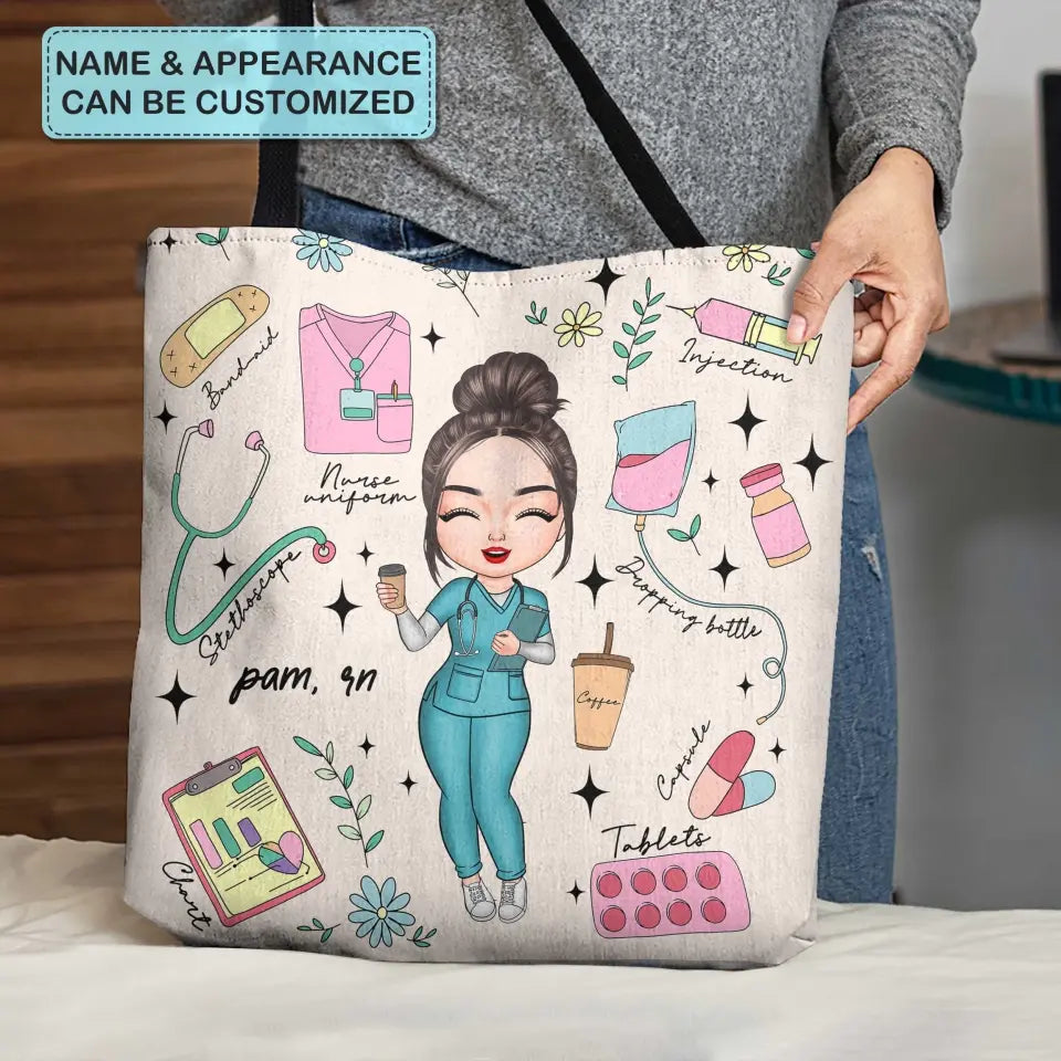 Doing Nurse Stuff - Personalized Custom Tote Bag - Nurse's Day, Appreciation Gift For Nurse