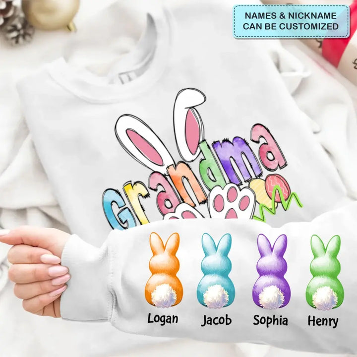 Nana Easter - Personalized Custom Sweatshirt - Mother's Day Gift For Grandma, Mom, Family Members