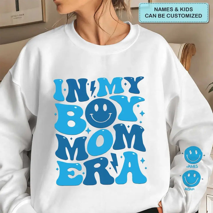 In My Boy Mom Era - Personalized Custom Sweatshirt - Mother's Day Gift For Grandma, Mom, Family Members