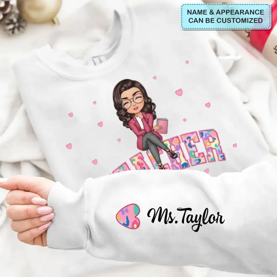 Teacher Easter Vibes - Personalized Custom Sweatshirt - Easter, Teacher's Day, Appreciation Gift For Teacher