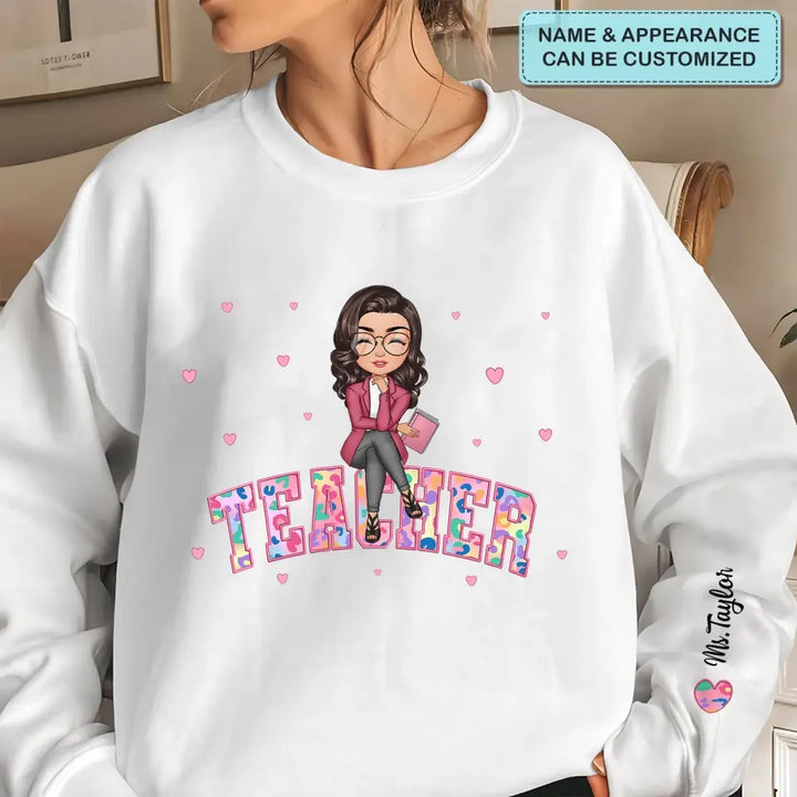 Teacher Easter Vibes - Personalized Custom Sweatshirt - Easter, Teacher's Day, Appreciation Gift For Teacher