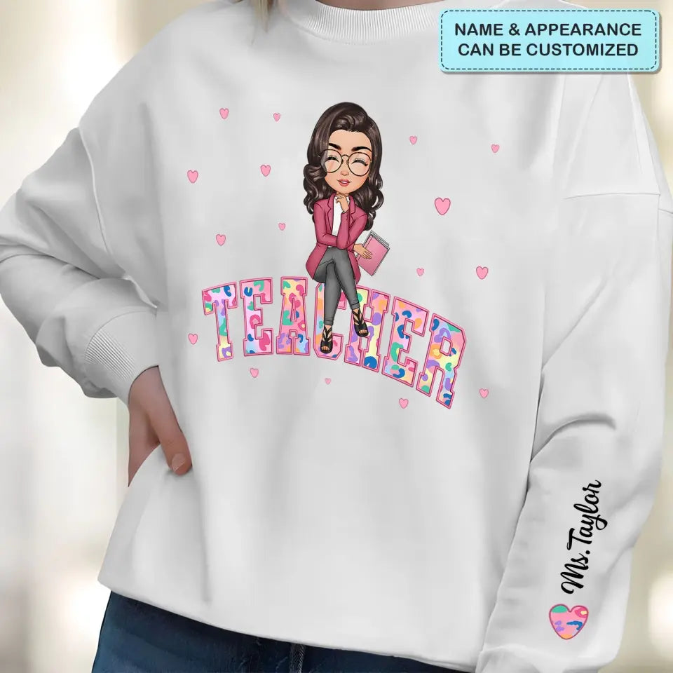 Teacher Easter Vibes - Personalized Custom Sweatshirt - Easter, Teacher's Day, Appreciation Gift For Teacher