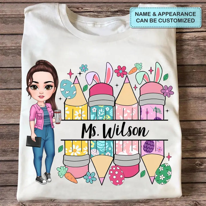 Easter Vibes Teacher - Personalized Custom T-shirt - Teacher's Day, Appreciation Gift For Teacher