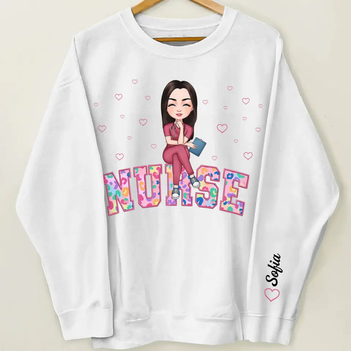 Nurse Easter Vibes - Personalized Custom Sweatshirt - Nurse's Day, Appreciation Gift For Nurse