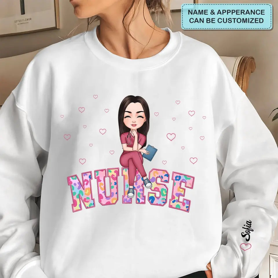 Nurse Easter Vibes - Personalized Custom Sweatshirt - Nurse's Day, Appreciation Gift For Nurse