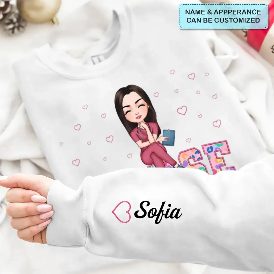 Nurse Easter Vibes - Personalized Custom Sweatshirt - Nurse's Day, Appreciation Gift For Nurse