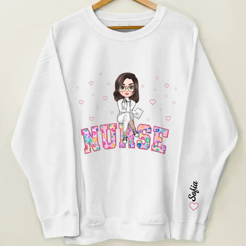 Nurse Easter Vibes - Personalized Custom Sweatshirt - Nurse's Day, Appreciation Gift For Nurse