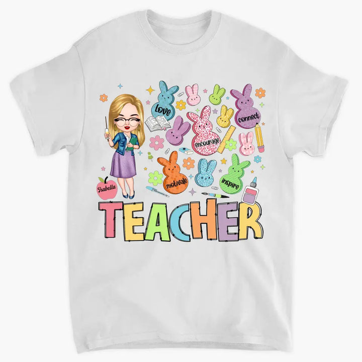 Teacher Of The Sweeties Peeps - Personalized Custom T-shirt - Teacher's Day, Appreciation Gift For Teacher