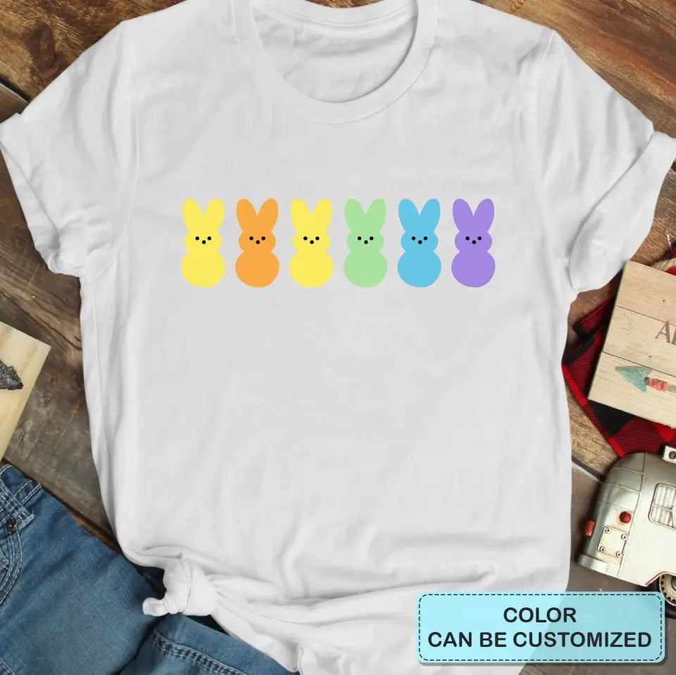 Easter Bunny Peeps - Personalized Custom T-shirt - Easter Gift For Family, Family Members