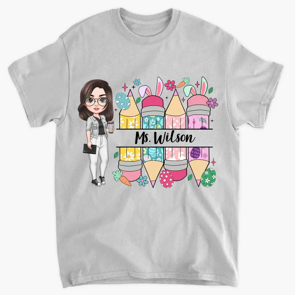 Easter Vibes Teacher - Personalized Custom T-shirt - Teacher's Day, Appreciation Gift For Teacher