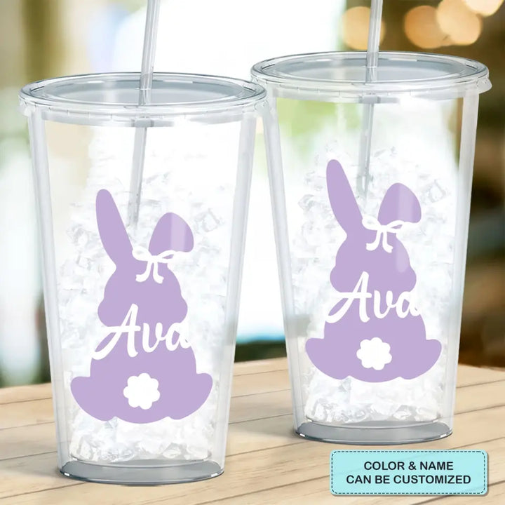 Easter Bunny Kids - Personalized Custom Acrylic Tumbler - Gift For Kids, Family Members