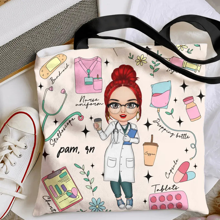 Doing Nurse Stuff - Personalized Custom Tote Bag - Nurse's Day, Appreciation Gift For Nurse