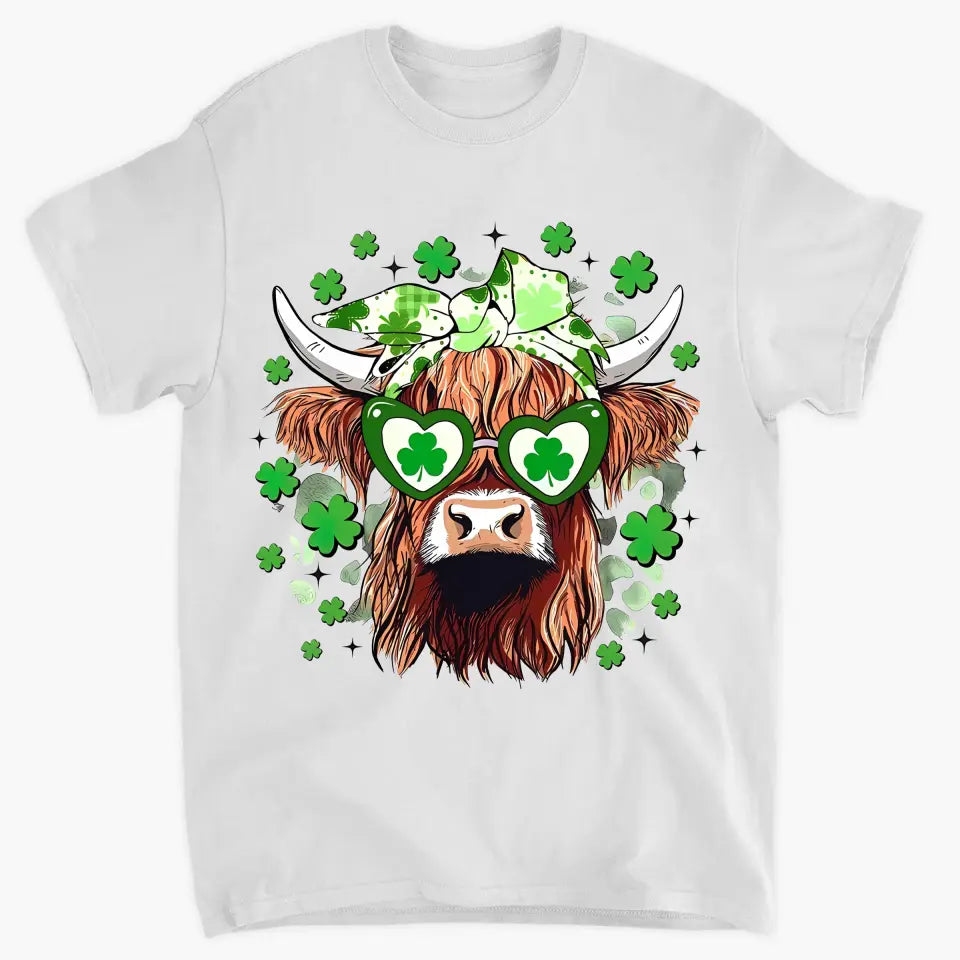 Retro Highland Cow - Personalized Custom T-shirt - Gift For Family, Family Members