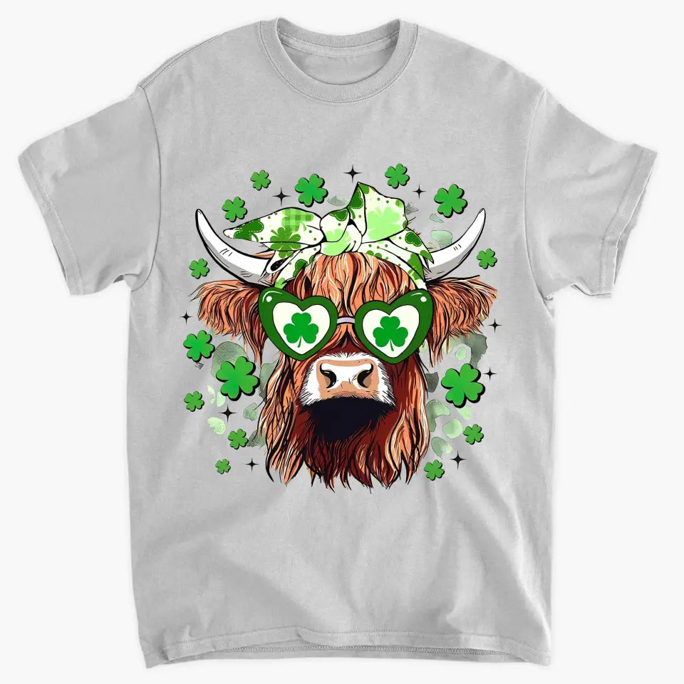 Retro Highland Cow - Personalized Custom T-shirt - Gift For Family, Family Members