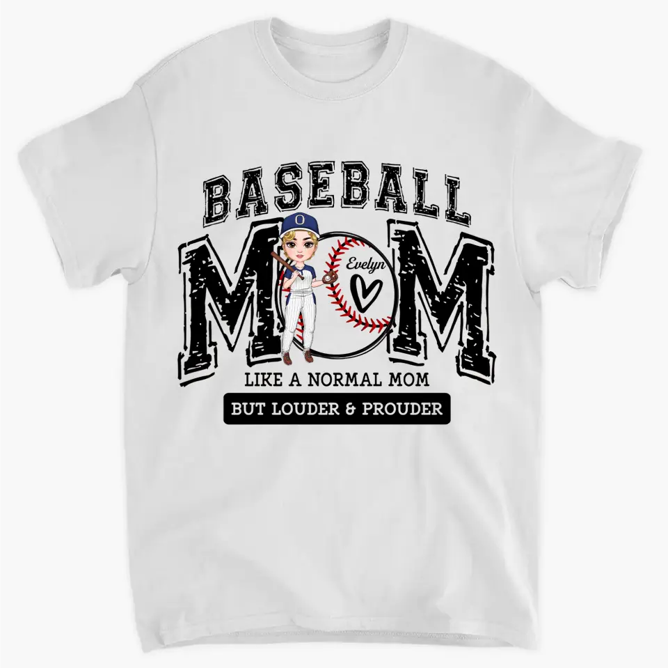 Baseball Mom - Personalized Custom T-shirt - Gift For Mom, Family, Family Members