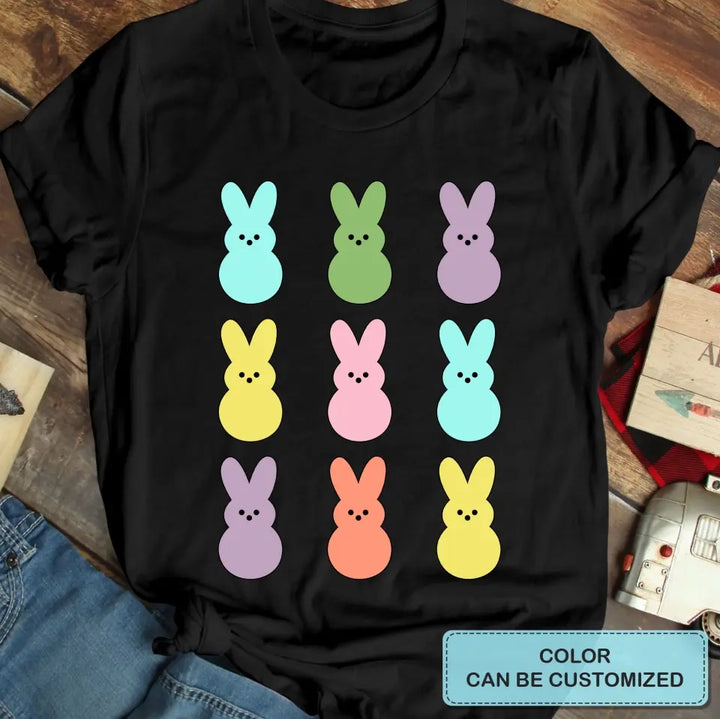 Easter Bunny Peeps V2 - Personalized Custom T-shirt - Easter Gift For Family, Family Members