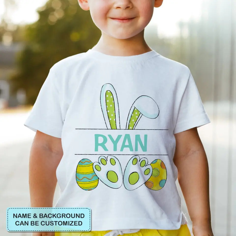 Toddler Easter Egg Hunt - Personalized Custom Youth T-shirt - Easter Day's Gift For Kids, Family Members