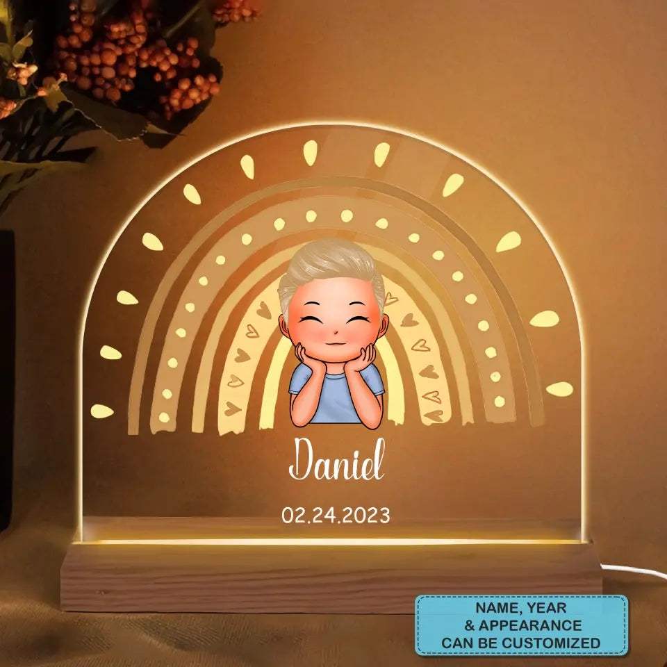 Kid Room Decor - Personalized Custom 3D Led Light - Gift For Family, Family Members