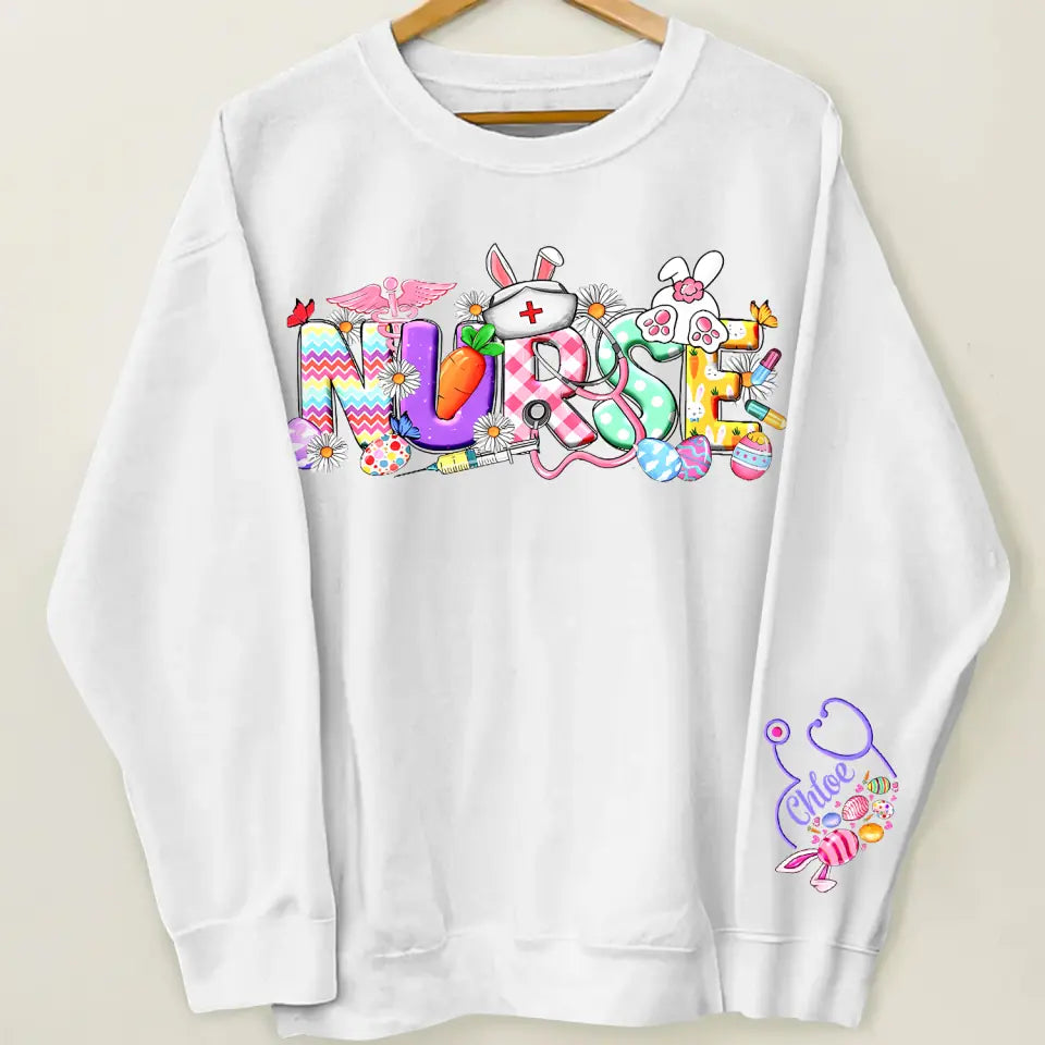Bunny Nurse - Personalized Custom Sweatshirt - Nurse's Day, Appreciation Gift For Nurse