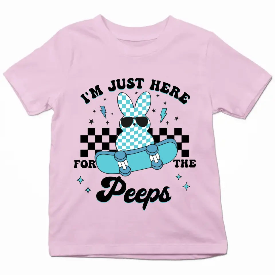 I'm Just Here For The Chicks - Personalized Custom Youth T-shirt - Easter Day's Gift For Kids, Family Members