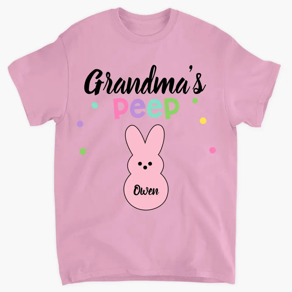 Grandma's Peeps - Personalized Custom T-shirt - Easter Gift For Grandma, Mom, Family Members