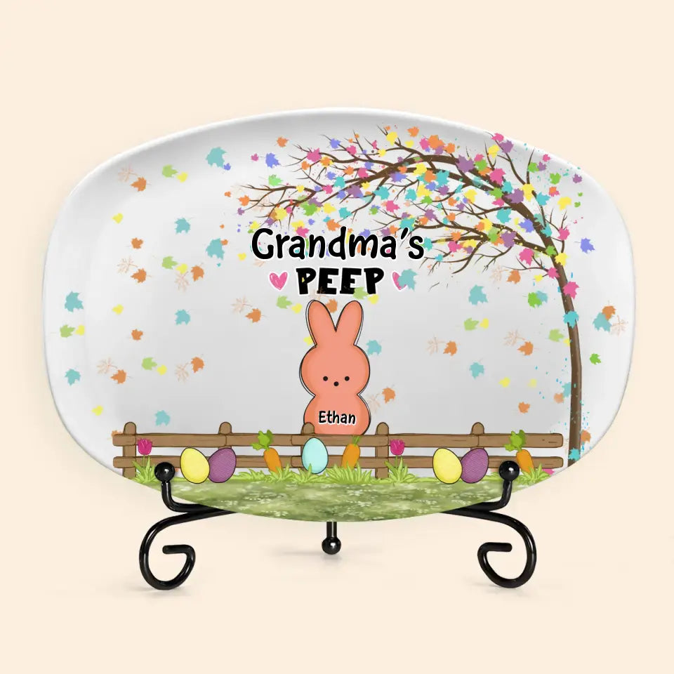 Grandma's Peeps - Personalized Custom Platter - Easter Gift For Mom