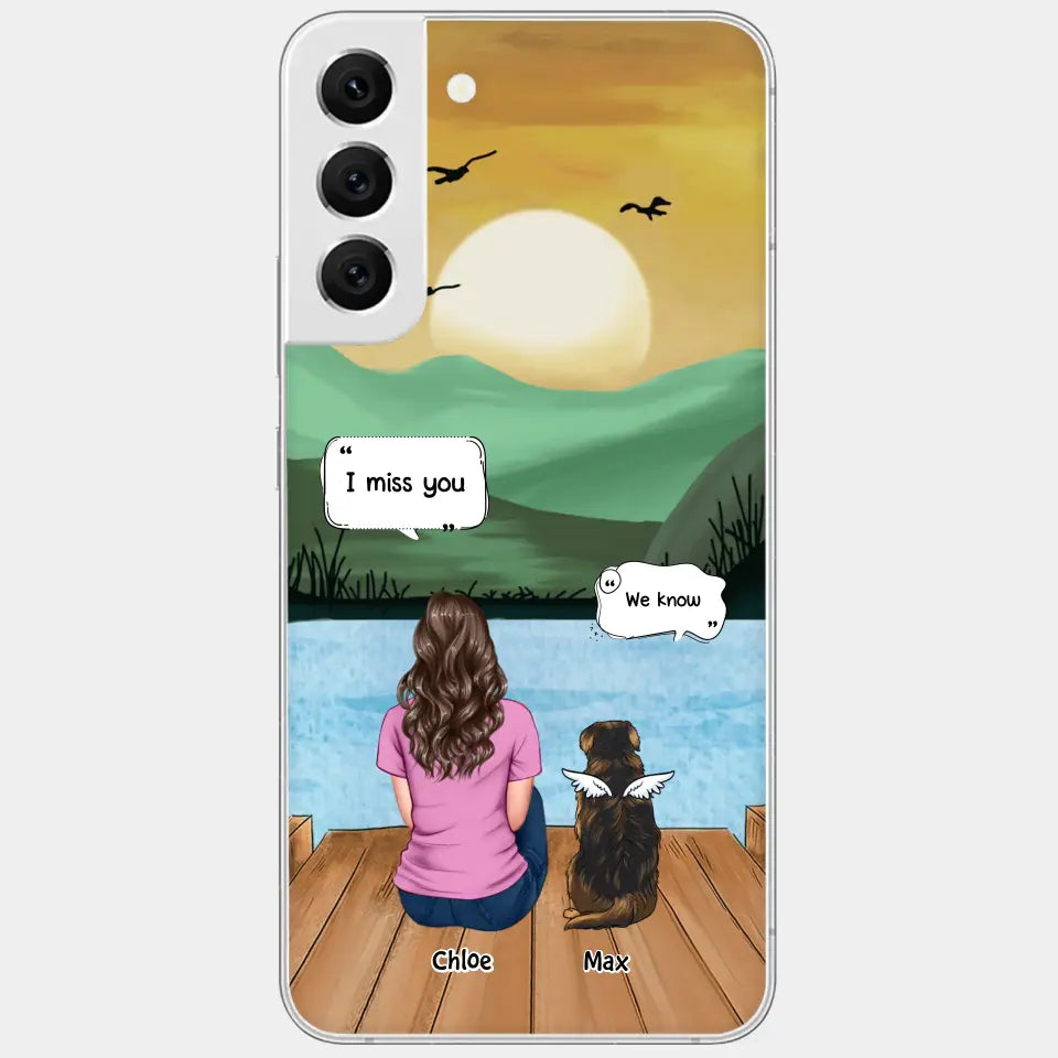 I Miss You - Personalized Custom Phone Case - Gift For Dog Owner, Dog Lover