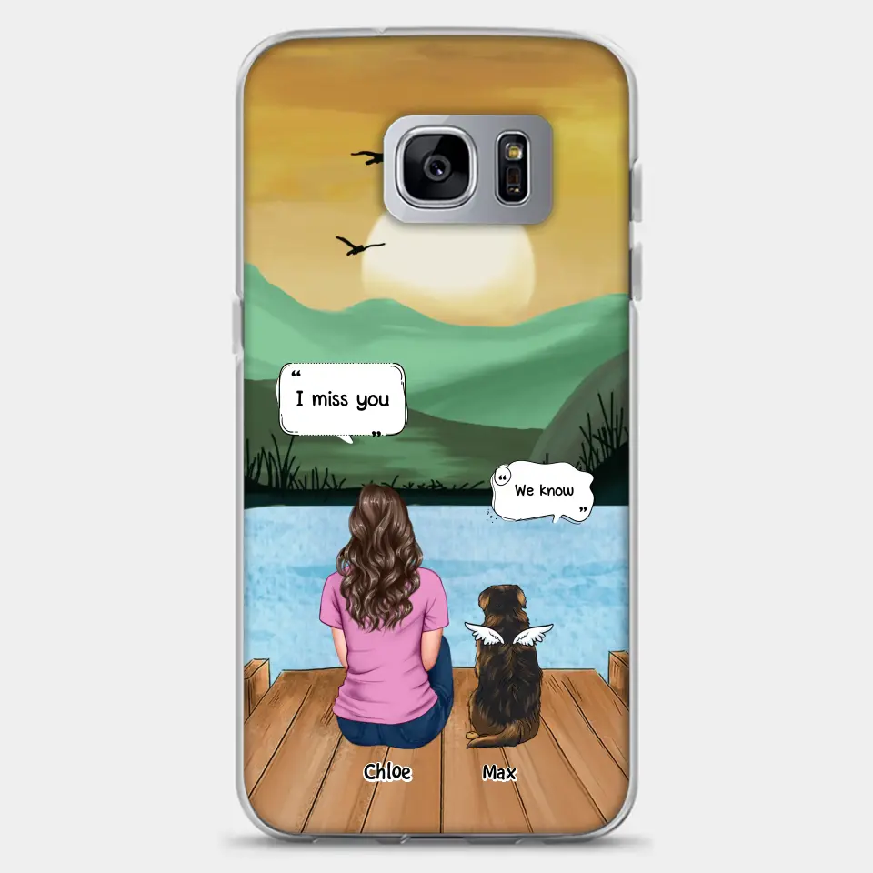 I Miss You - Personalized Custom Phone Case - Gift For Dog Owner, Dog Lover