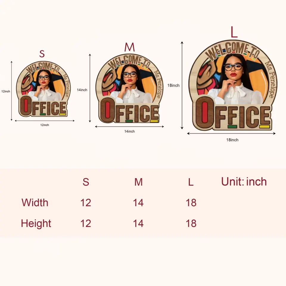 Welcome To My Office Photo 2 - Personalized Custom 2-Layer Door Sign - Gift For Office Staff