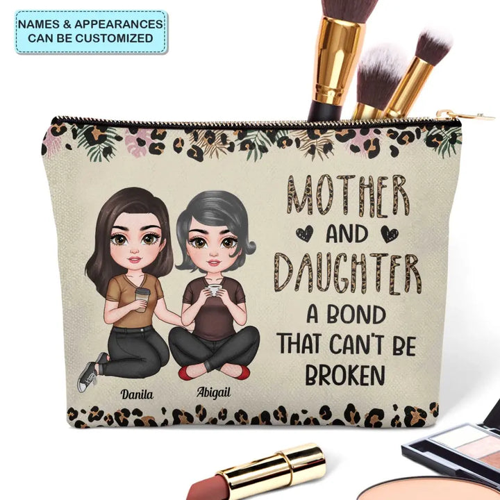 Like Mother Like Daughter - Personalized Custom Canvas Makeup Bag - Mother's Day Gift For Mom, Family Members