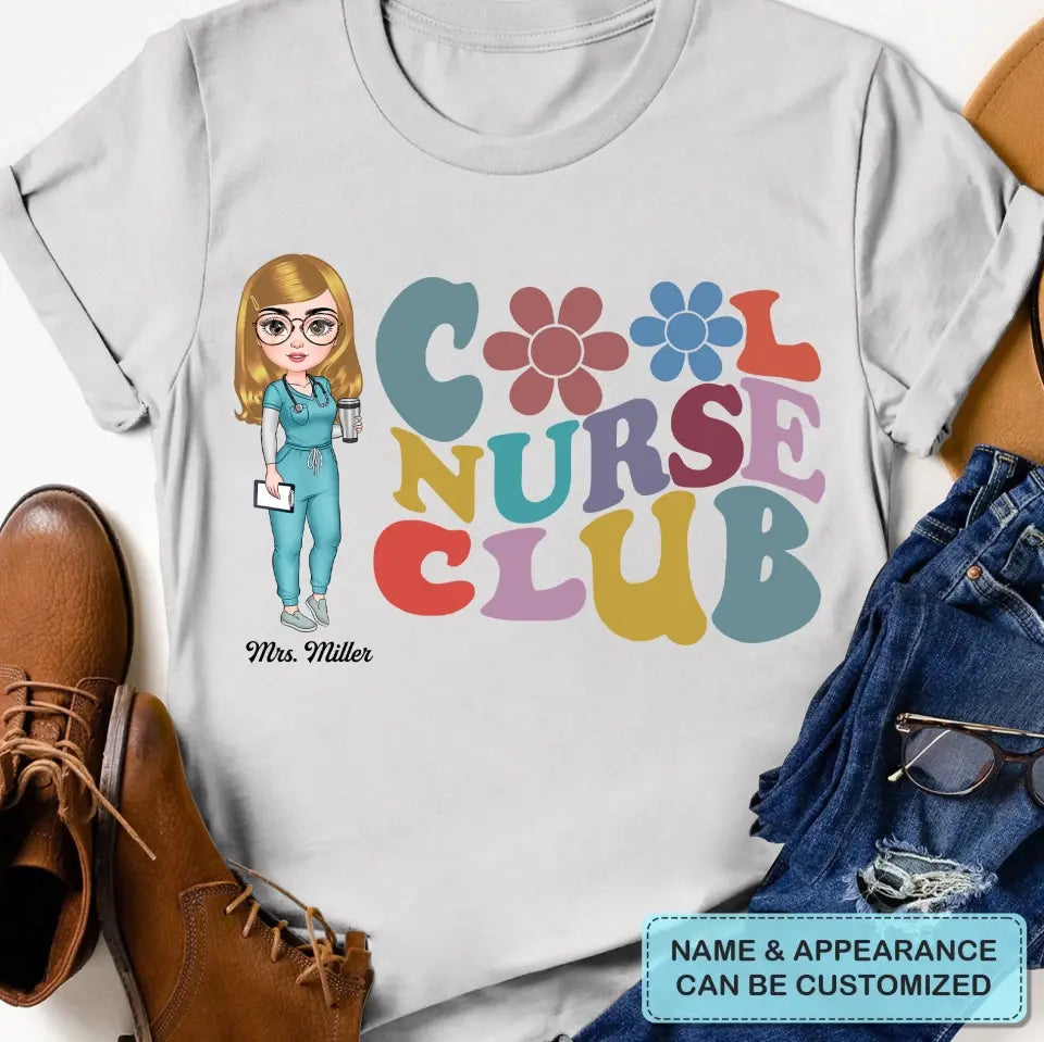 Cool Nurse Club - Personalized Custom T-shirt - Nurse's Day, Appreciation Gift For Nurse