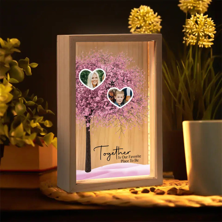 Our Family A Whole Lots Of Love - Personalized Custom Photo Frame Box - Mother's Day, Father's Day Gift For Mom, Dad, Family, Family Members